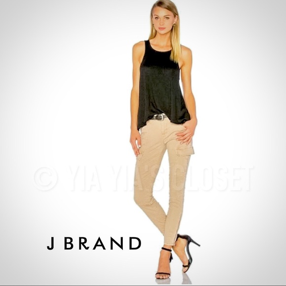 J Brand Women's SZ 24 Houlihan Cargo Midrise Skinny Stretch Ankle Jeans Sandsky - Picture 1 of 15